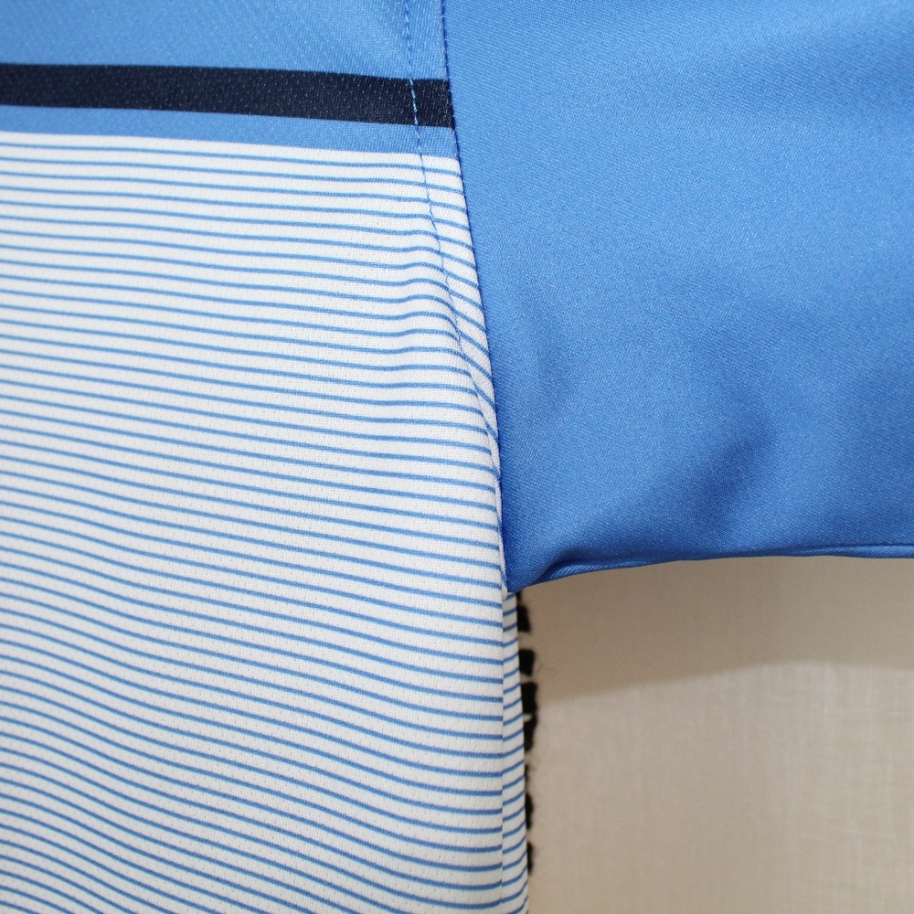Tour Collection Men's Blue Striped Polo Shirt - Picture 5 of 7